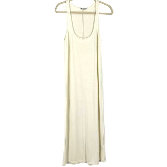 Zara Ecru Sleeveless Maxi Dress Round Neck Size Small - Picture 1 of 7